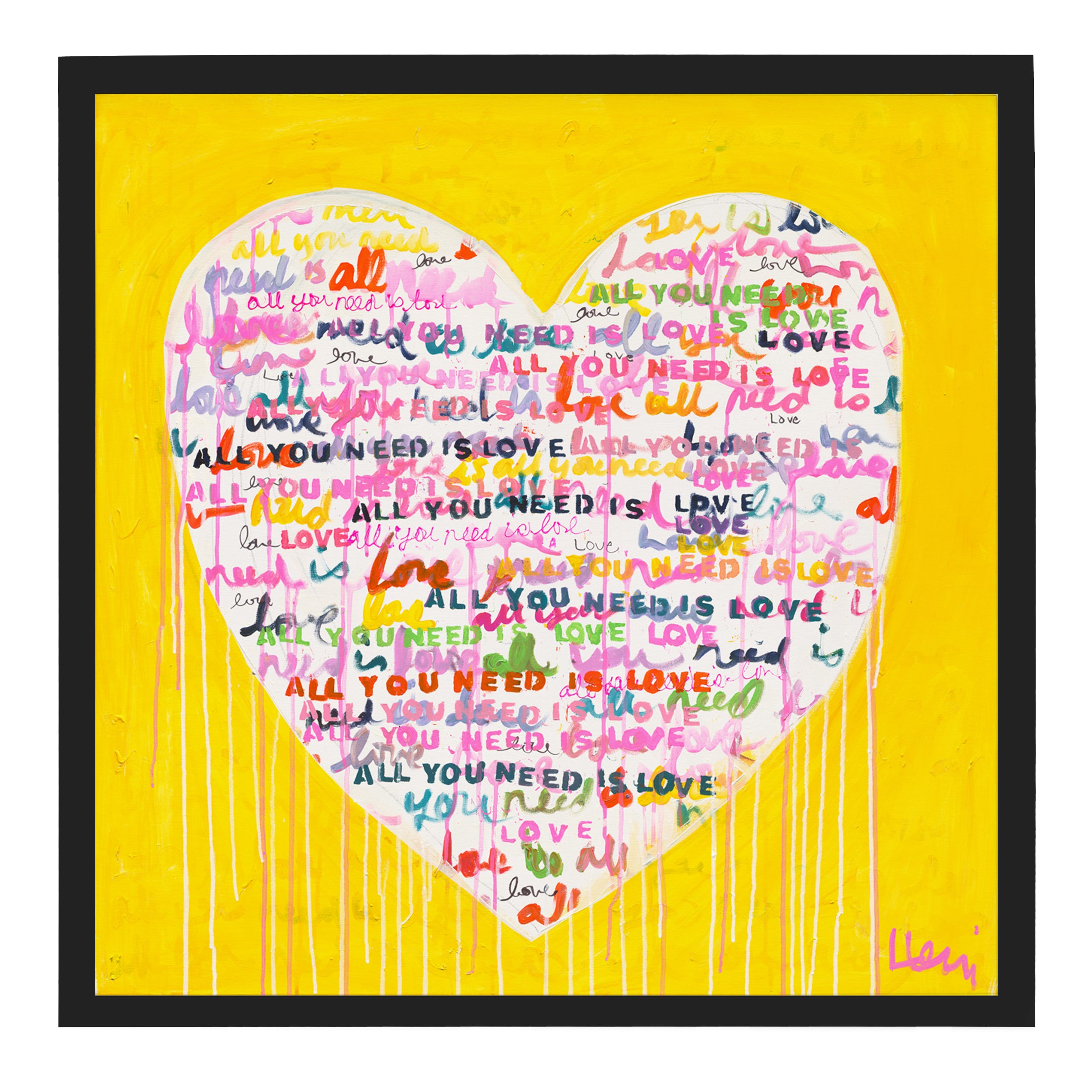 Love Is All You Need Colorful Wall Word Artwork – KERRI ROSENTHAL