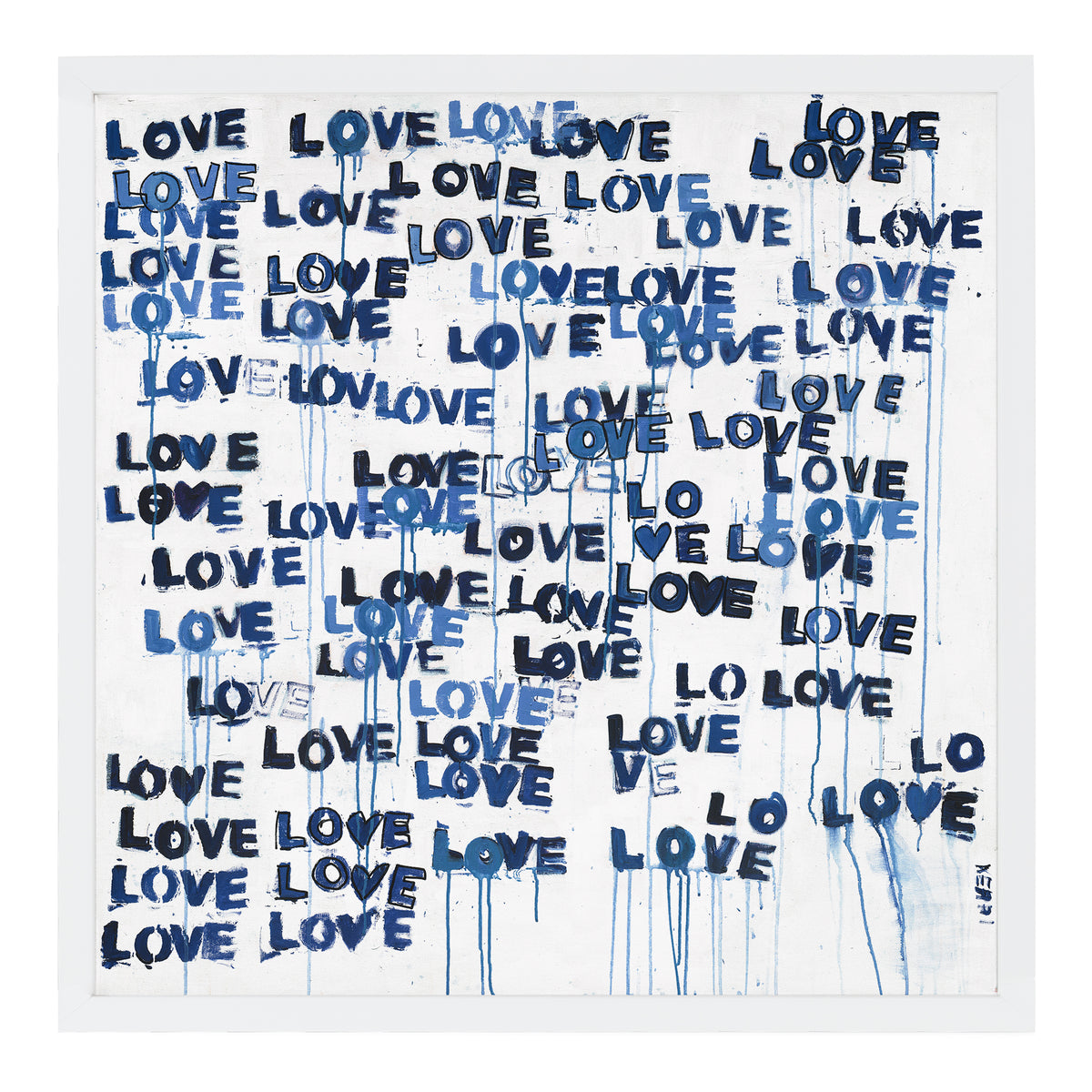 Love Letters Blues Art Print Wall Word Framed Artwork – KERRI ROSENTHAL