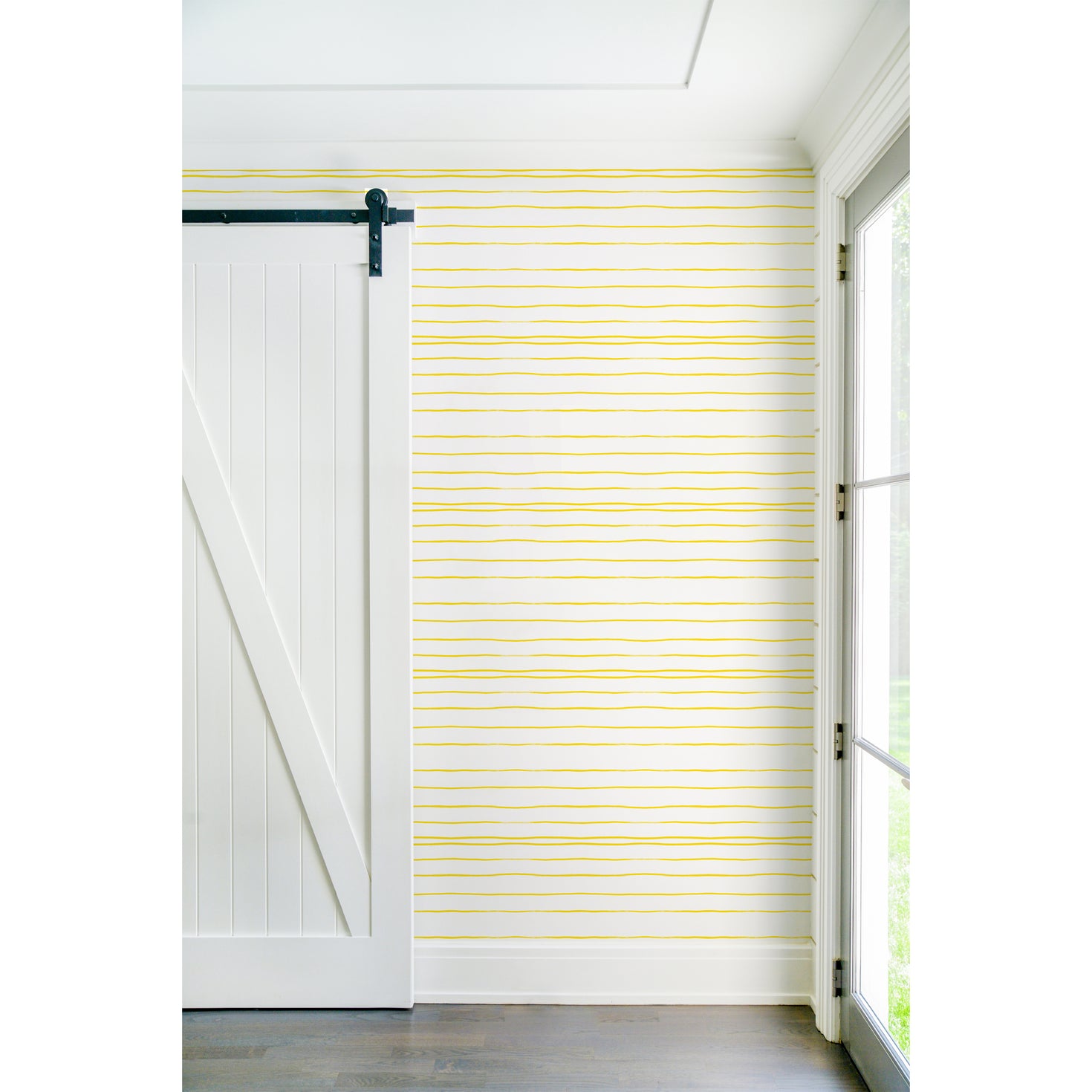 White with yellow stripe mr. sharpie designer wallpaper – KERRI ROSENTHAL