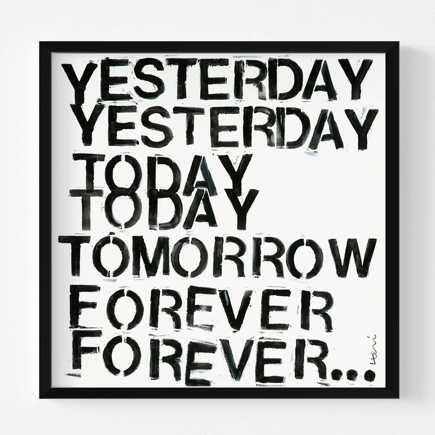 Yesterday, Today, Tomorrow, Forever Wall Word Artwork – KERRI ROSENTHAL