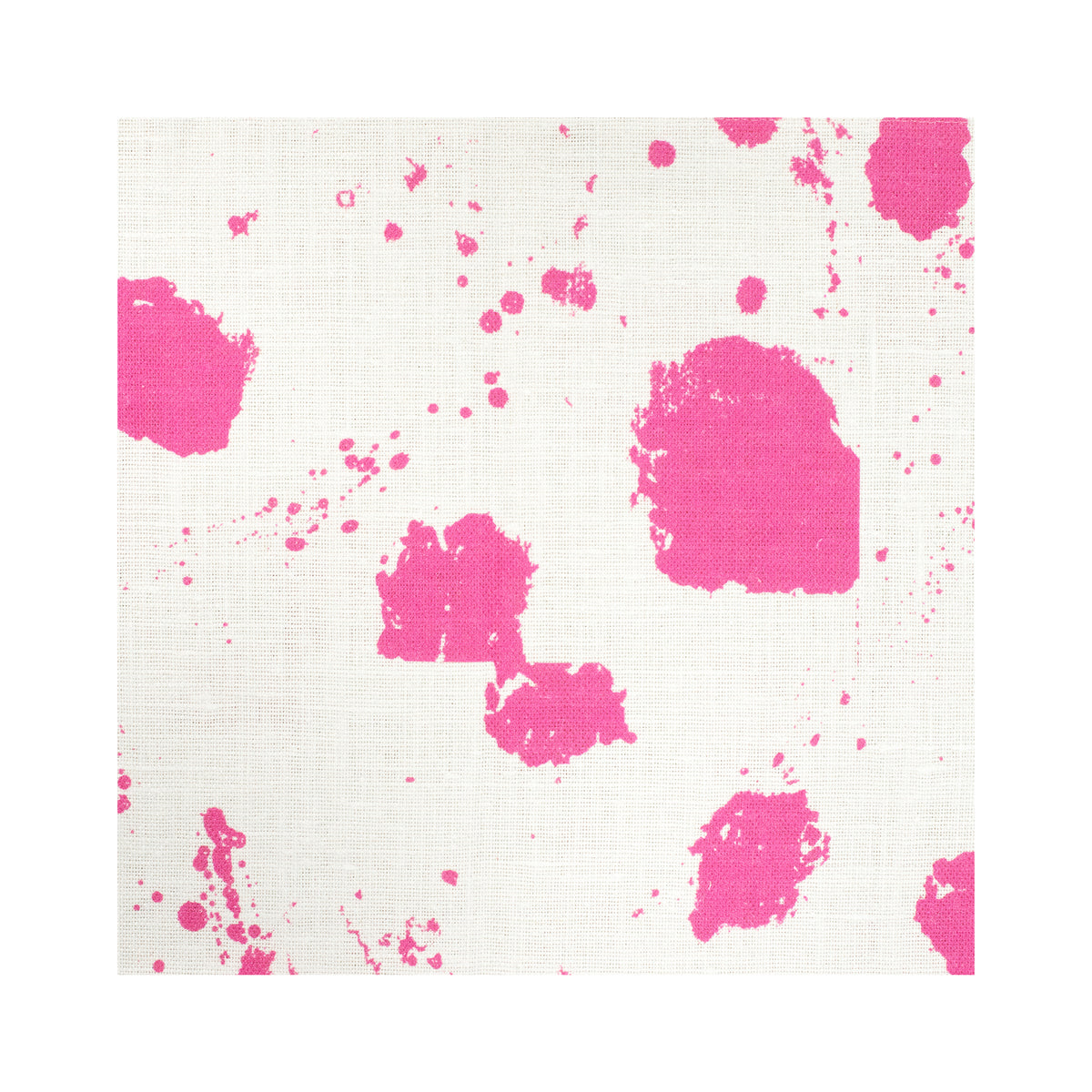 Splat pop pink white cotton and oyster linen fabric – KERRI ROSENTHAL