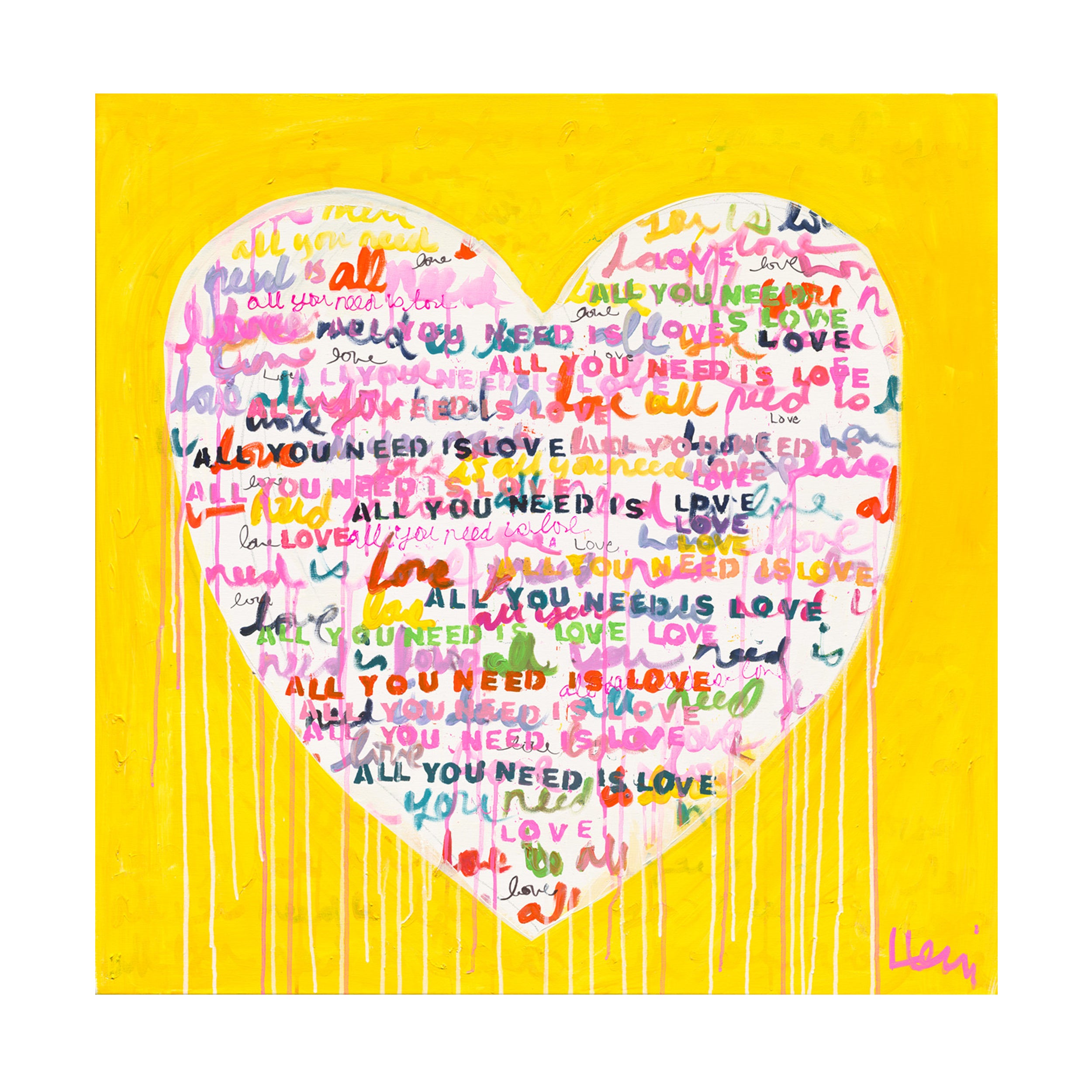 Love Is All You Need Colorful Wall Word Artwork – KERRI ROSENTHAL