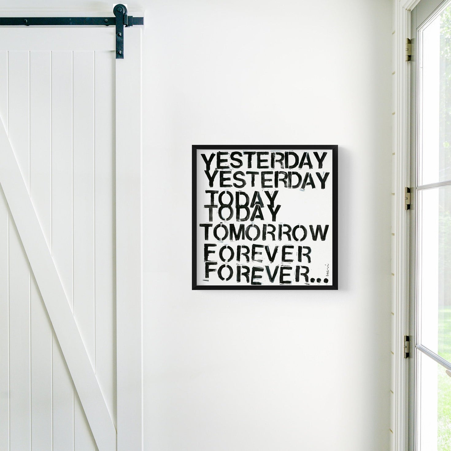 Yesterday, Today, Tomorrow, Forever Wall Word Artwork – KERRI ROSENTHAL