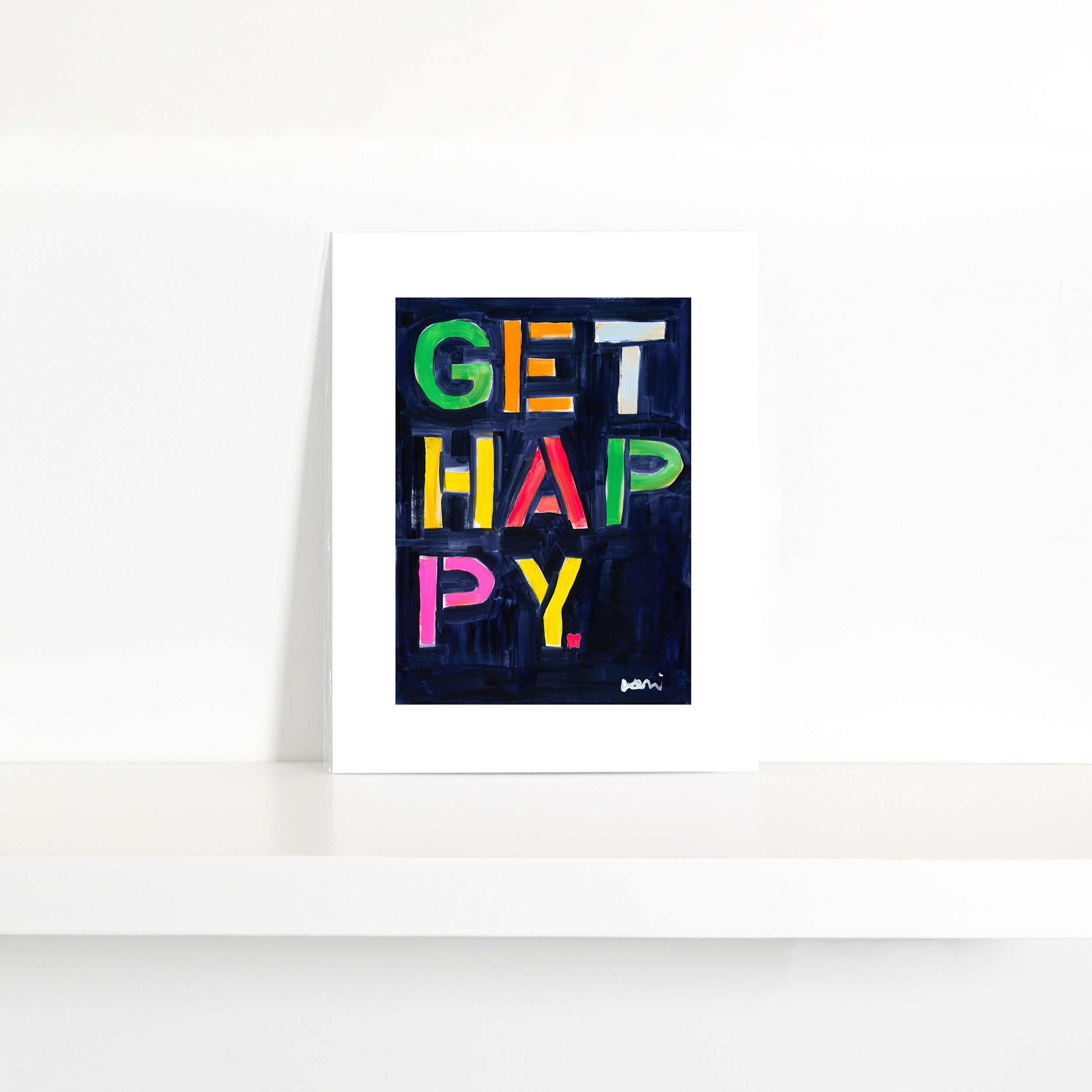 Get Happy Mini Art Print