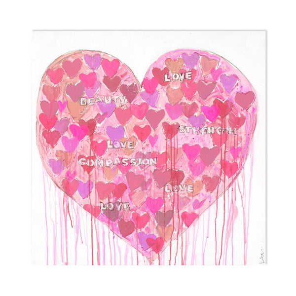 You Are Super Duper pink word art print by Kerri Rosenthal - Unique artwork for living room wall decor